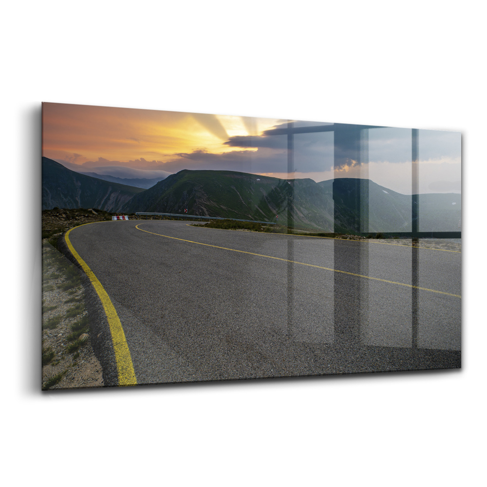 Tablou din sticlă Apus de soare în România