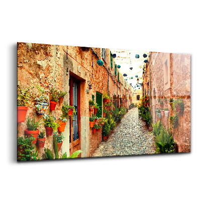 Tablou de sticlă O stradă din satul Valldemossa