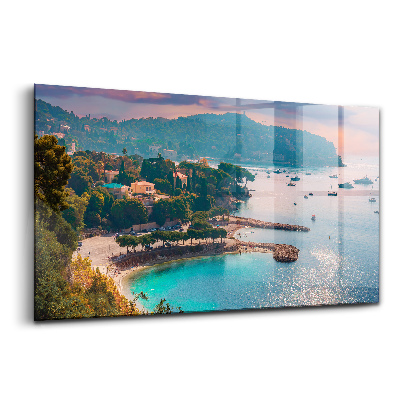Tablou de sticlă Vedere a Rivierei Franceze