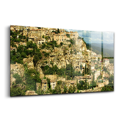 Tablou pe sticlă Castelul din Provence, Franța