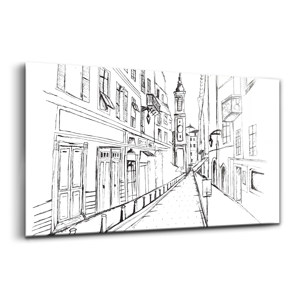 Tablou din sticlă Desen al orașului Provence