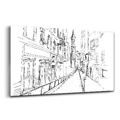 Tablou din sticlă Desen al orașului Provence