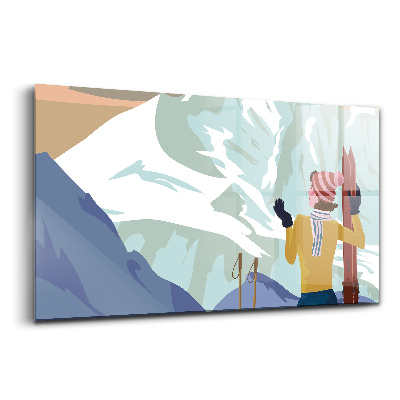 Tablou pe sticlă Poster Alpi Francezi