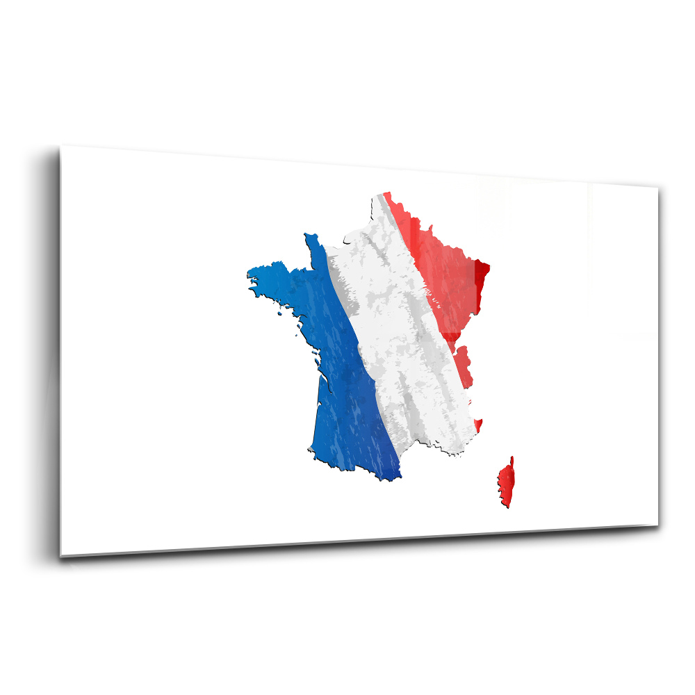 Tablou pe sticlă Drapelul Franței