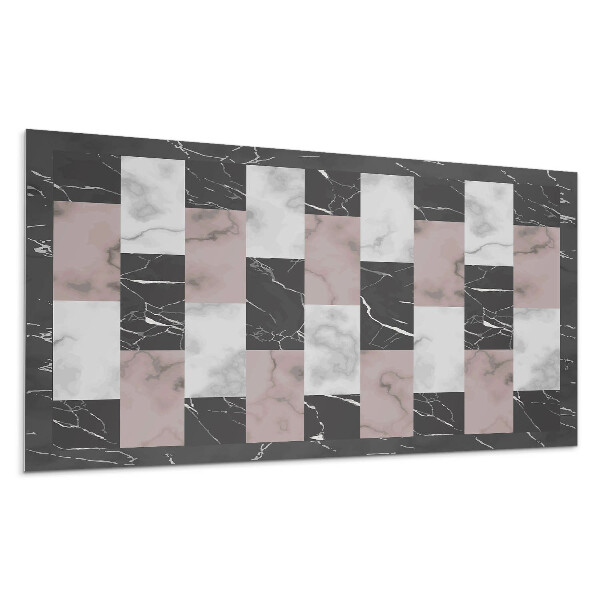Panou decorativ bucatarie Model de plăci de marmură