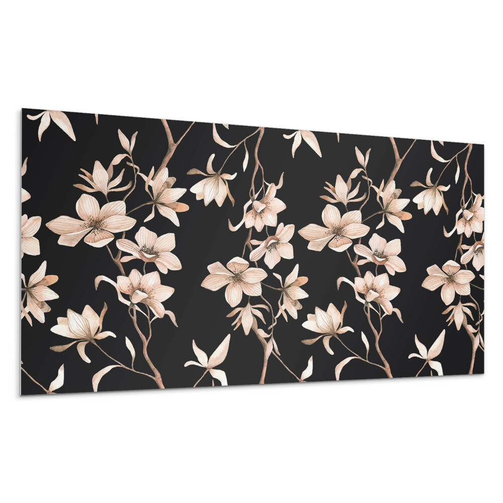 Panou decorativ bucatarie Model floral pe fundal