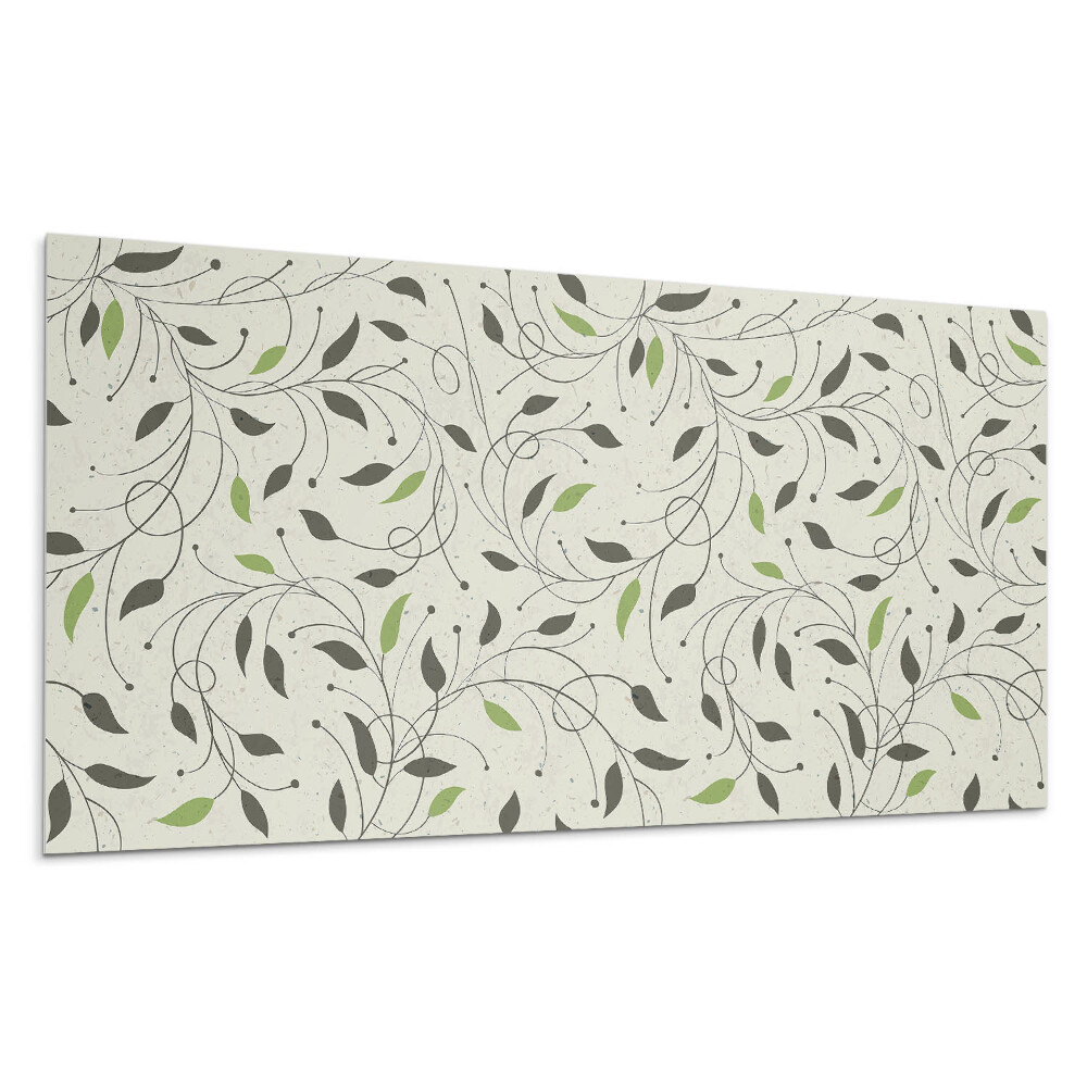 Panou decorativ bucatarie Model cu frunze și crenguțe