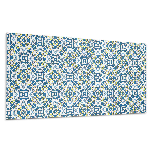 Panou decorativ bucatarie Model geometric cu motiv floral