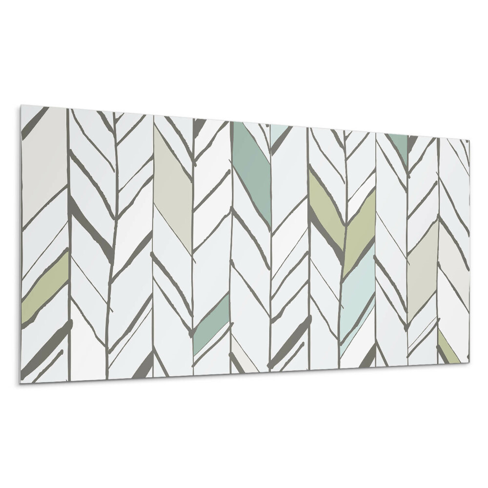 Panou decorativ bucatarie Model de frunze cu dungi