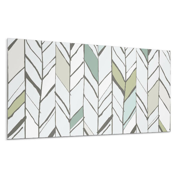 Panou decorativ bucatarie Model de frunze cu dungi