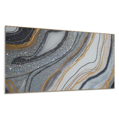 Panou decorativ bucatarie Valuri abstracte cu sclipici