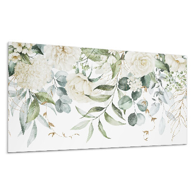 Panou decorativ bucatarie Model floral cu frunze
