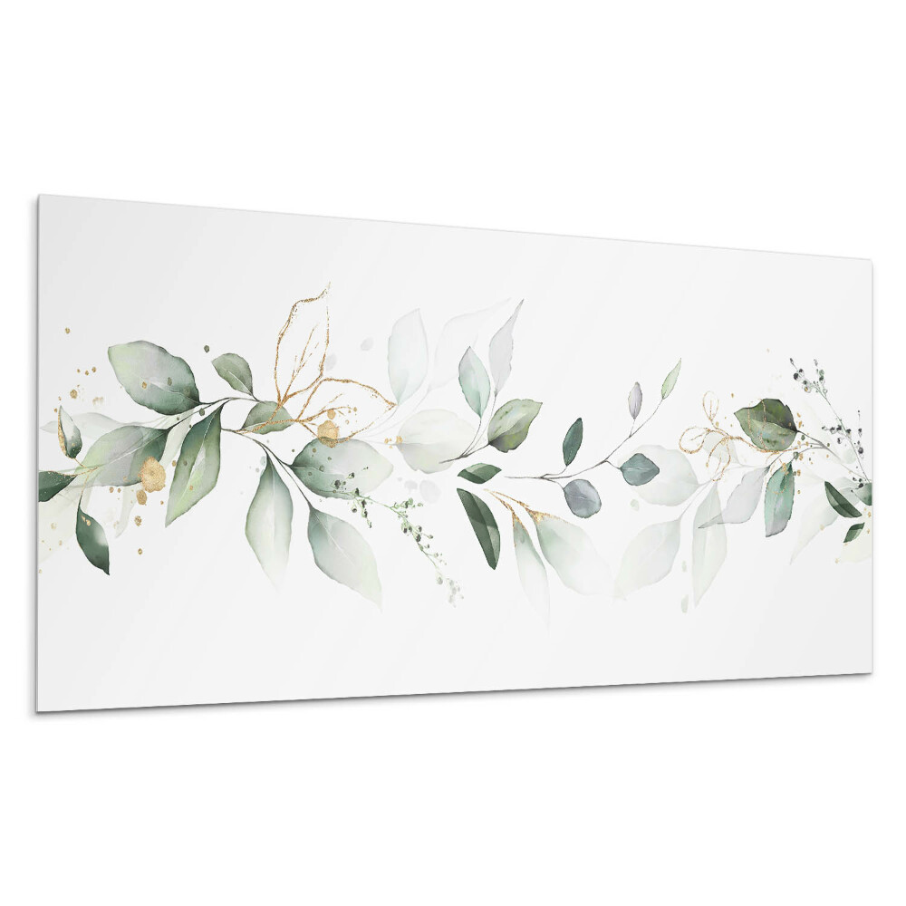 Panou decorativ bucatarie Frunze și accente delicate