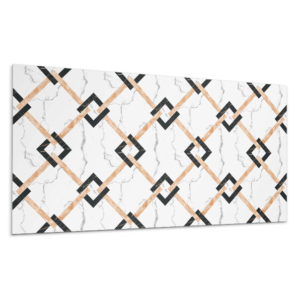 Panou decorativ bucatarie Modele geometrice de marmură