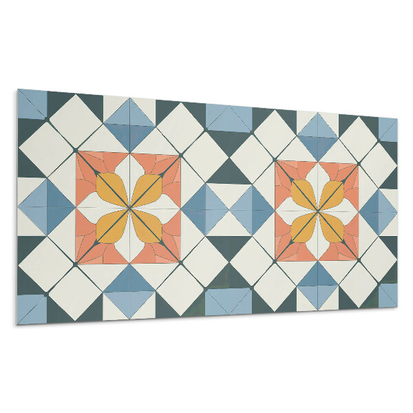 Panou decorativ bucatarie Model floral geometric