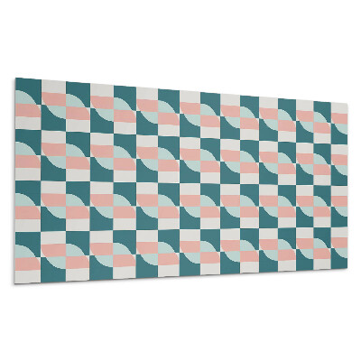 Panou decorativ bucatarie Model geometric în carouri