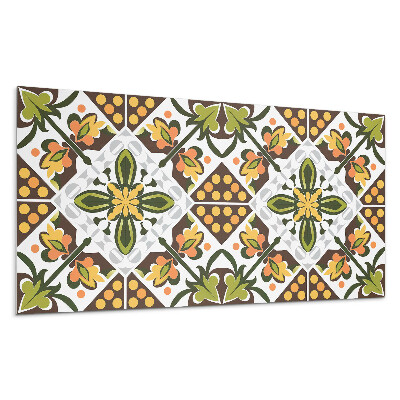 Panou decorativ bucatarie Model floral în simetrie