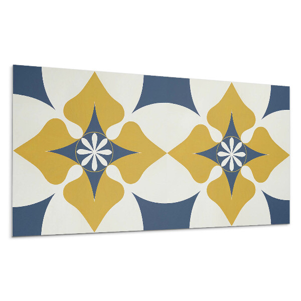 Panou decorativ bucatarie Model floral cu simetrie