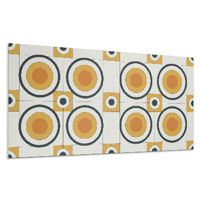 Panou decorativ bucatarie Geometria cercurilor și pătratelor