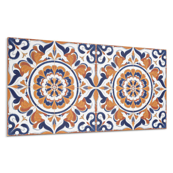 Panou decorativ bucatarie Model floral într-un cerc