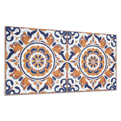 Panou decorativ bucatarie Model floral într-un cerc