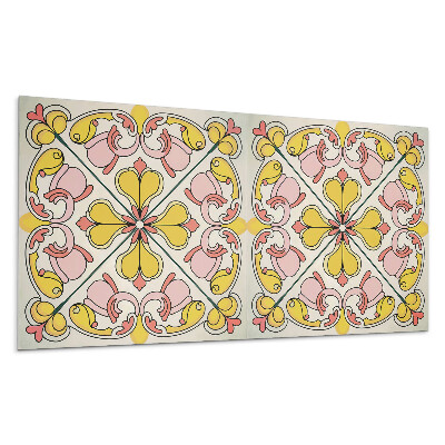Panou decorativ bucatarie Model floral cu ornamente
