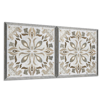 Panou decorativ bucatarie Model floral cu simetrie