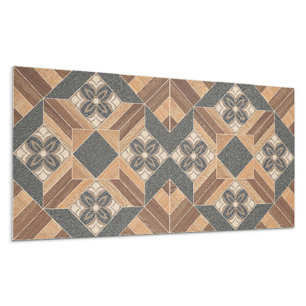 Panou decorativ bucatarie Model cu motive florale