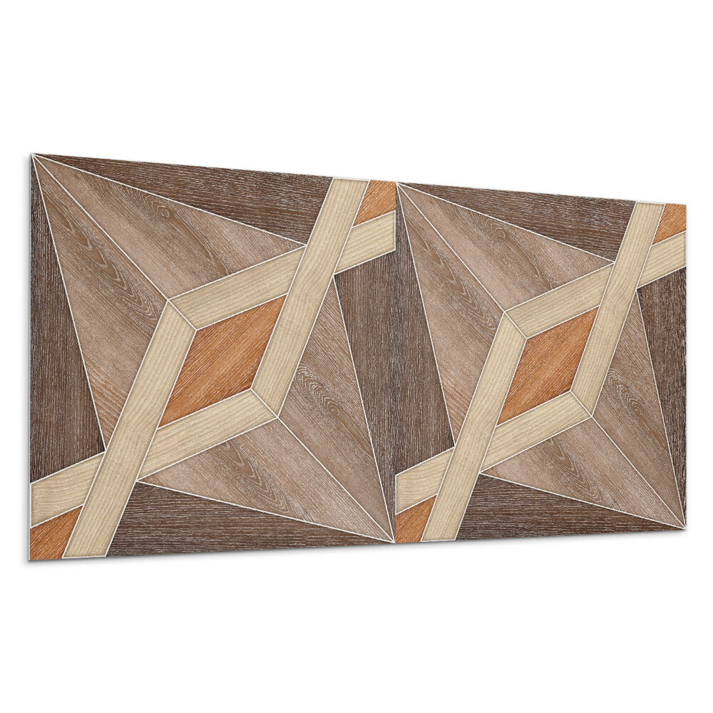 Panou decorativ pvc Model geometric din lemn