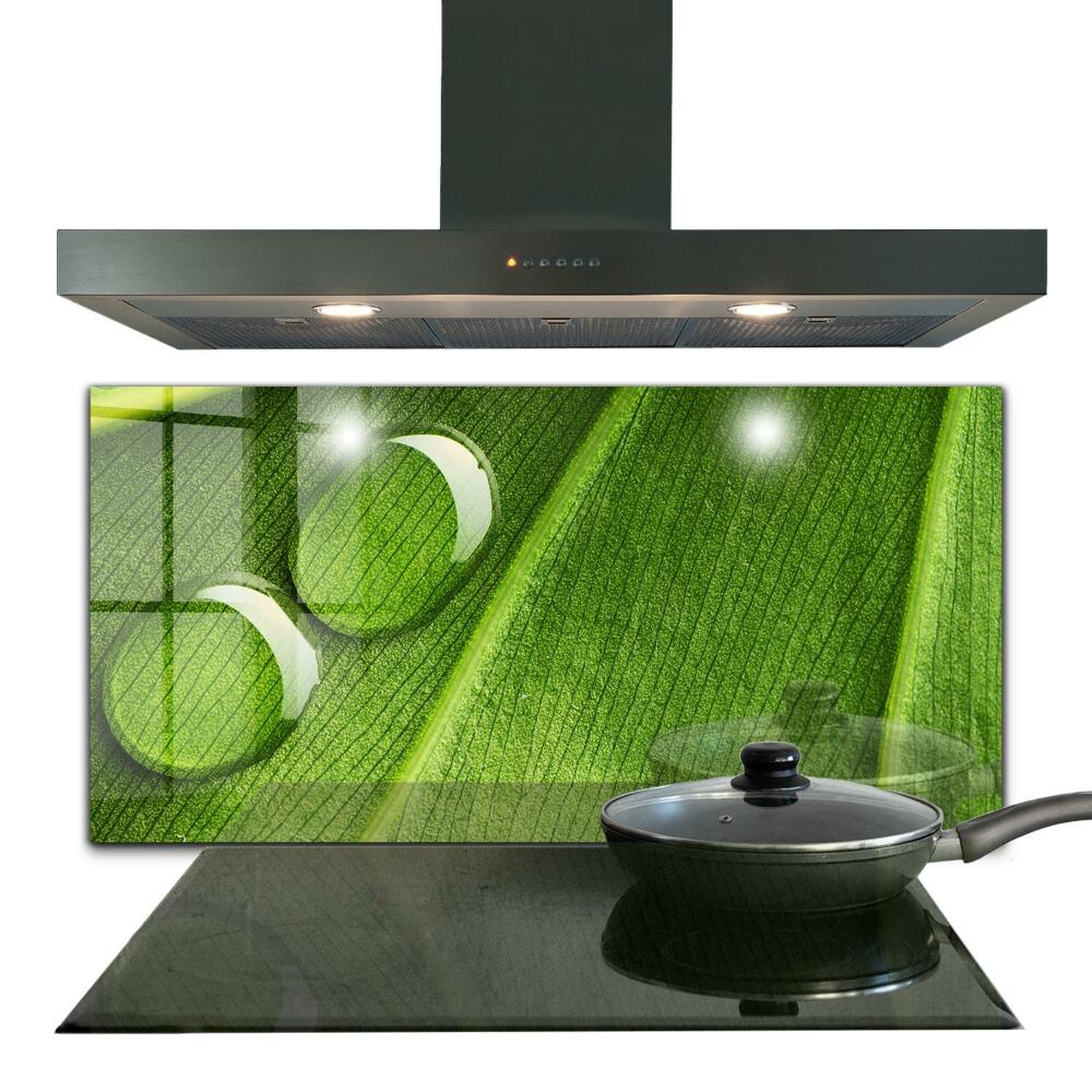 Sticlă pentru bucătărie Picătură de rouă pe o frunză