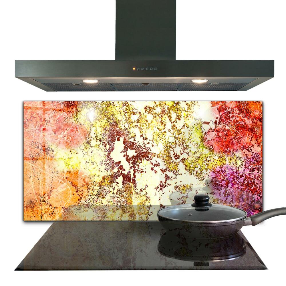 Sticlă pentru bucătărie Abstracție portocalie