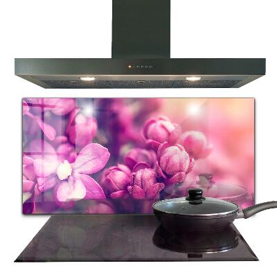 Sticlă pentru bucătărie Crini roz Frumusețe naturală