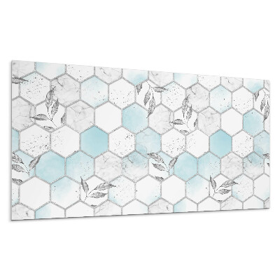 Panou perete Model hexagonal cu frunze