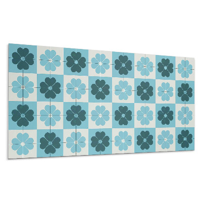 Panou de perete Model floral în carouri