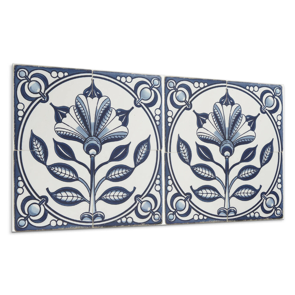 Panou decorativ pvc Model floral pe faianță