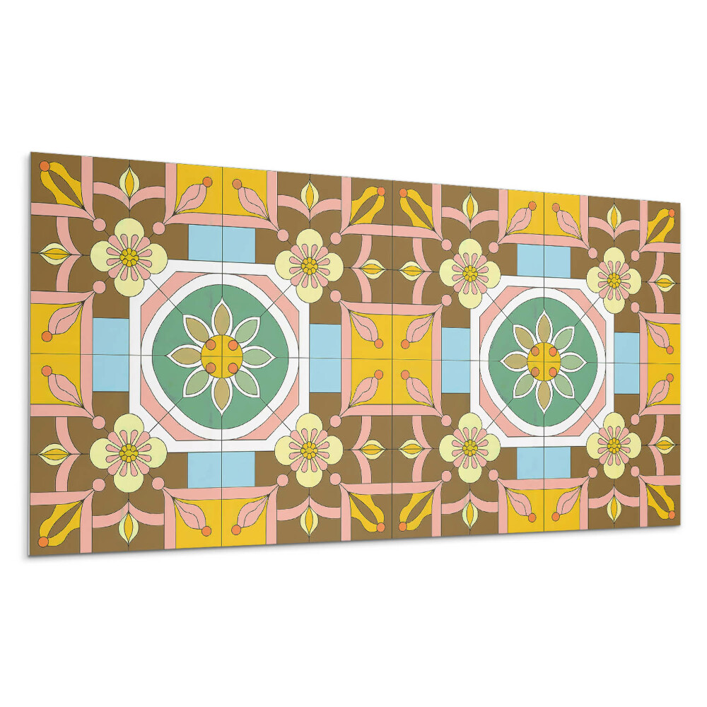 Panou decorativ Model floral pe fundal