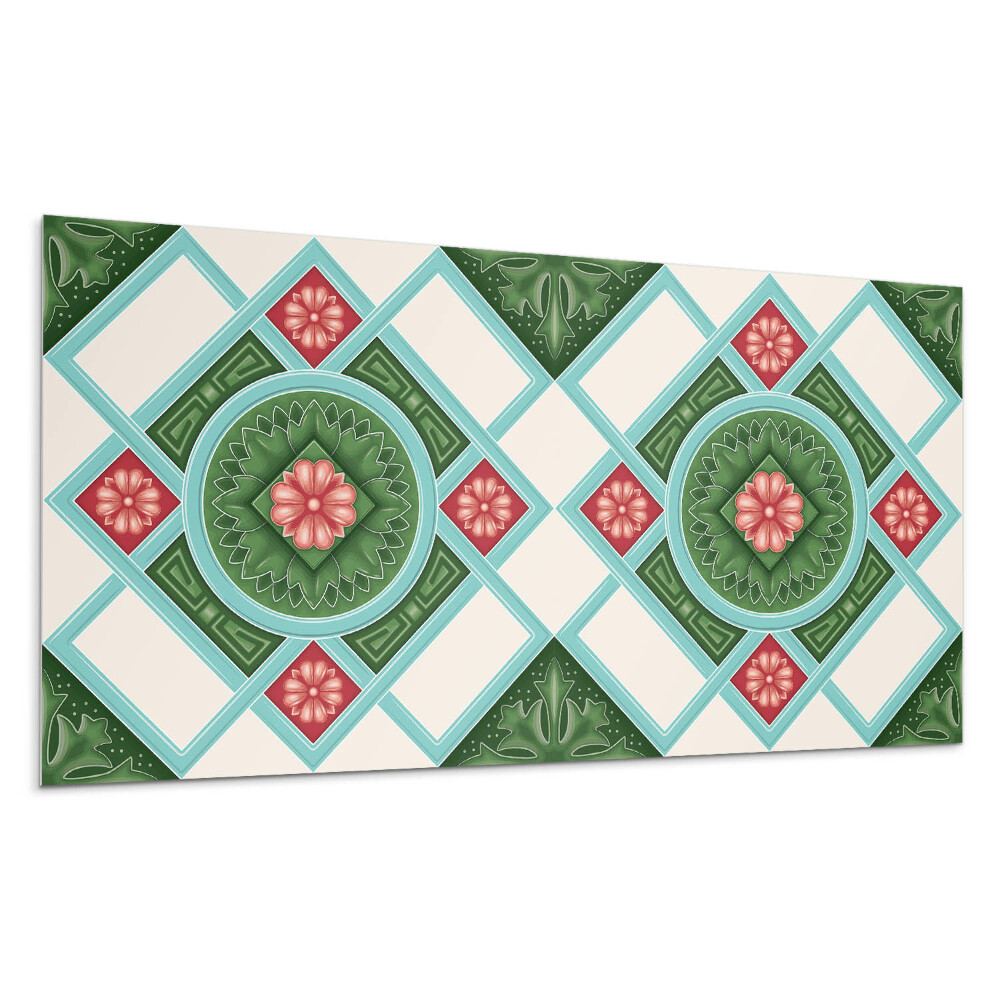 Panou perete Model floral într-un romb