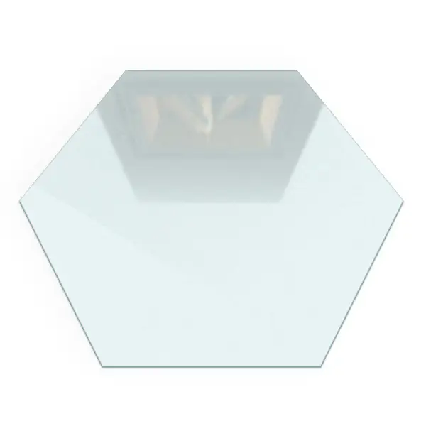Placă de protecție sub sobă hexagonală efect mat