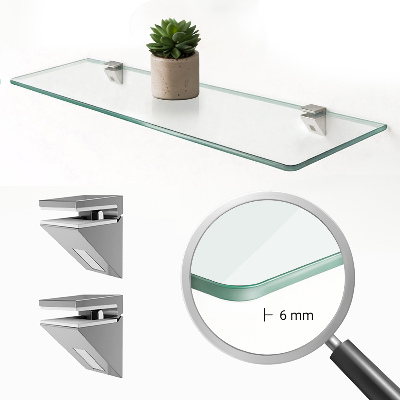 Raft de sticlă pentru baie transparent