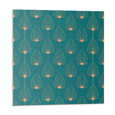 Panou perete Motiv cu frunze și cercuri