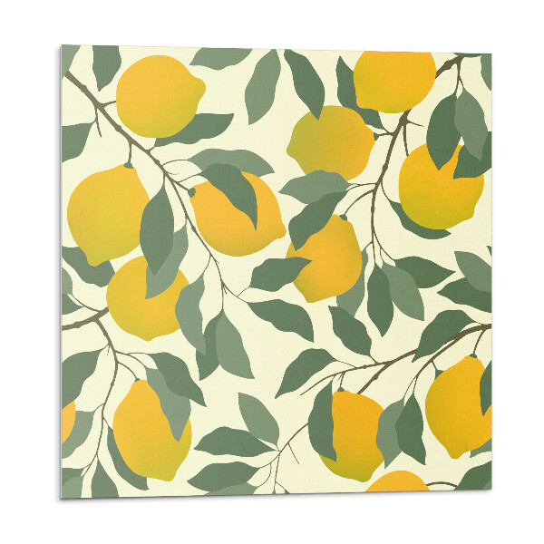 Panou perete Grafică cu plante de lămâi