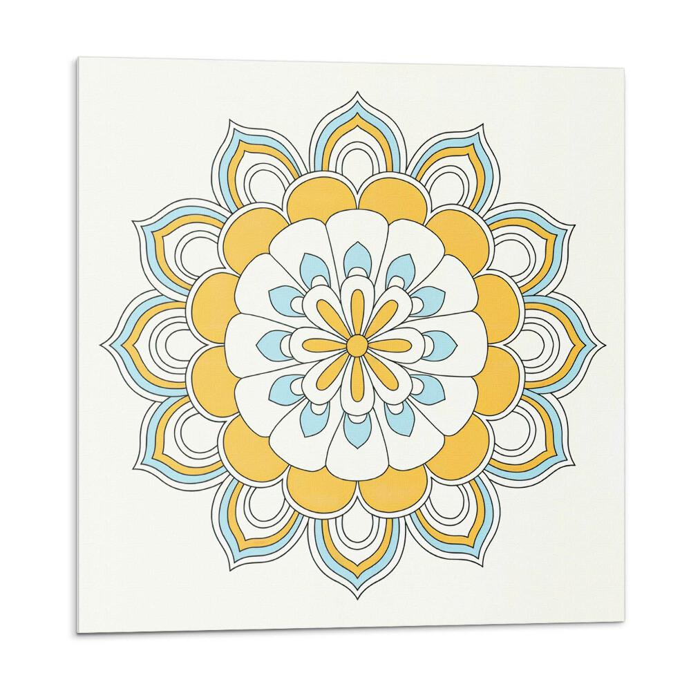 Panou perete Mandala florală într-un stil artistic