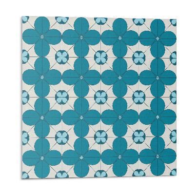 Panou decorativ Motiv floral în forme geometrice