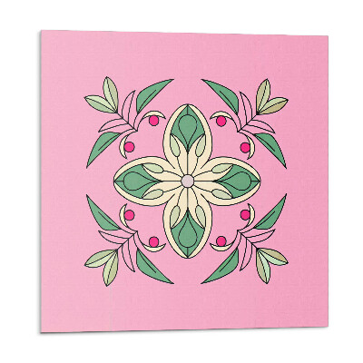 Panou perete Motive florale cu frunze verzi