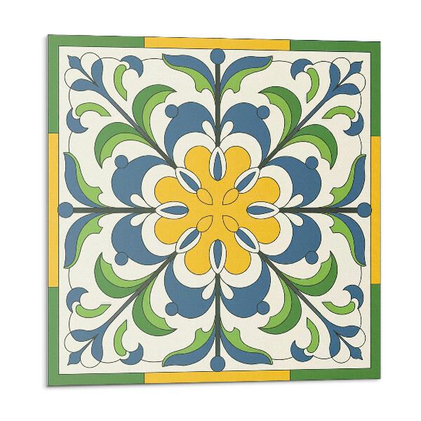 Panou decorativ Model floral cu frunze verzi
