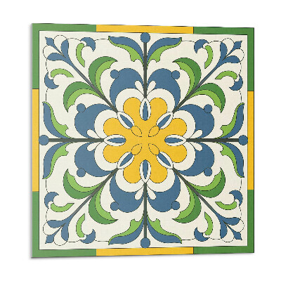 Panou decorativ Model floral cu frunze verzi