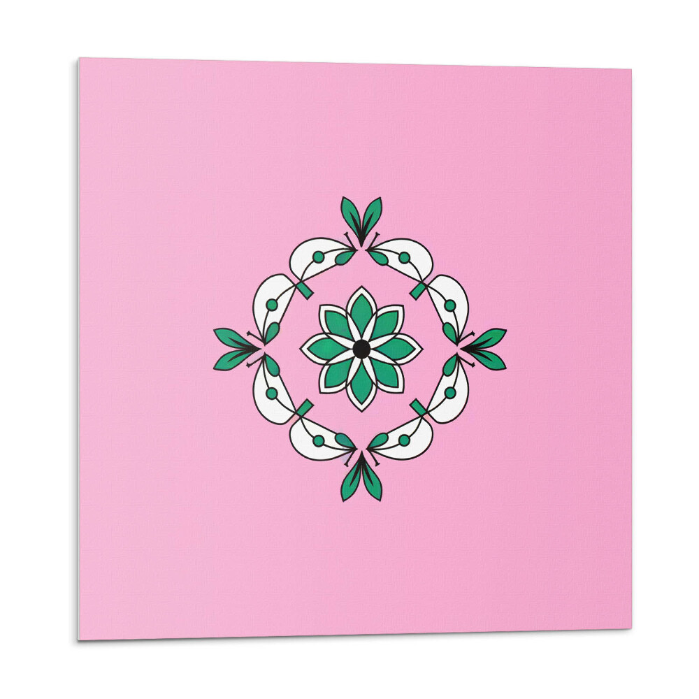 Panou perete Motiv floral cu frunze verzi