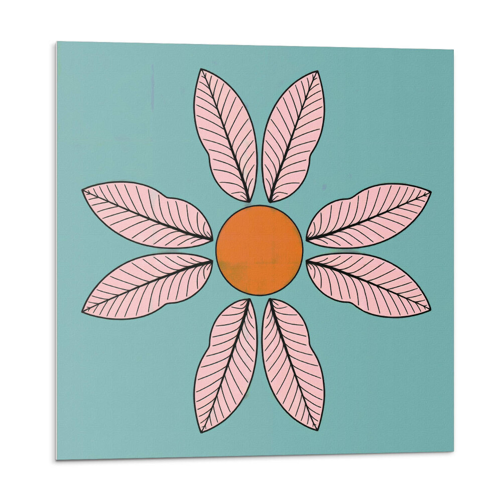 Panou decorativ Modele florale cu frunze și soare