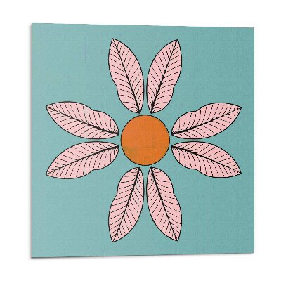 Panou decorativ Modele florale cu frunze și soare