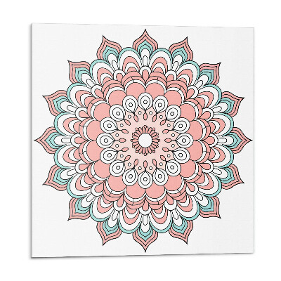 Panou decorativ Mandala florală în culorile naturii